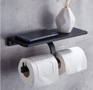 The Loo Ledge Dual - Toilet Paper Holder with Shelf
