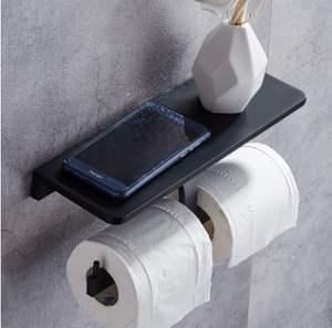 The Loo Ledge Dual - Toilet Paper Holder with Shelf
