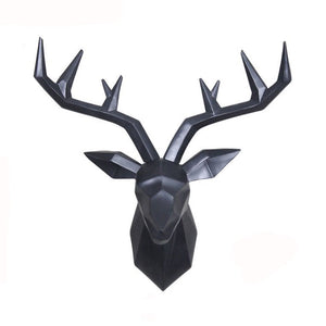 Bajouka black deer head home decor piece