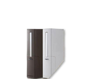 2 eco multifunctional dustbins in brown and white colour