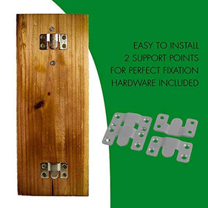 mounted rustic beer bottle opener with installation instructions and screws