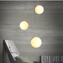 Load image into Gallery viewer, Peru ball pendant lights in a living room