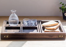Load image into Gallery viewer, wynona wooden tray set of 7 with bread and water served
