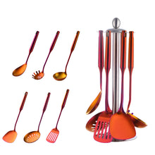 Load image into Gallery viewer, 6 rainbow royale colour utensils from the posche utensil collection FunkChez