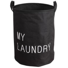 Load image into Gallery viewer, Quirky and fun laundry basket with handles and quote