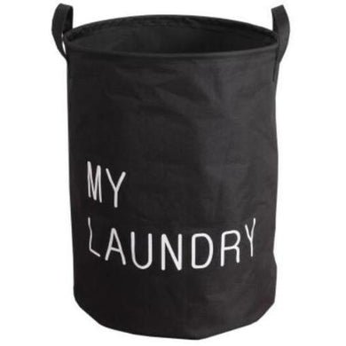 Quirky and fun laundry basket with handles and quote