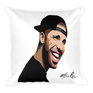 The 6ix throw pillow with Drake's face printed - FunkChez