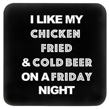Load image into Gallery viewer, chicken fried lyrics printed on a coaster FunkChez