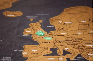 Map World Black  Scratch Off Where You Have Been