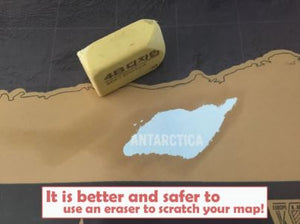 Map World Black  Scratch Off Where You Have Been