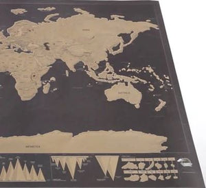 Map World Black  Scratch Off Where You Have Been