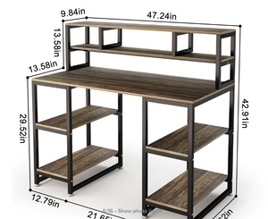 Computer Desk 47” with 2 x bookshelves. Only Ships to the United States