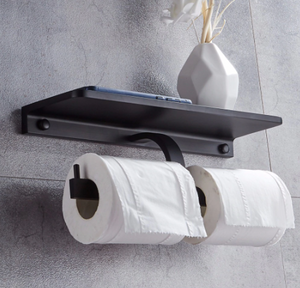 The Loo Ledge Dual - Toilet Paper Holder with Shelf