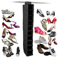 Load image into Gallery viewer, 10 Pockets Hanging Shoe Organizer for your Wardrobe