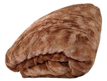 Load image into Gallery viewer, BROWN LUXURY FAUX FUR SHERPA BLANKET 