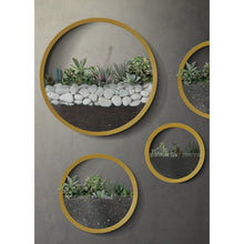 Load image into Gallery viewer, Croft Modern Circular planter collection set with gravel and plants for wall decor