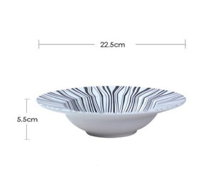 dejavu deep dish ceramic plate with measurements