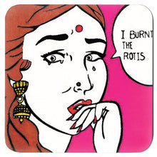 Load image into Gallery viewer, PRINTED IMAGE OF INDIAN GIRL POP ART ON A COASTER