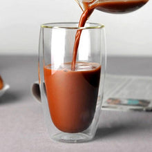 Load image into Gallery viewer, double insulated glass with hot beverage -450 ml - FunkChez