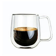 Load image into Gallery viewer, double insulated glass 250 ml with hot black coffee-FunkChez