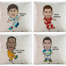 Load image into Gallery viewer, 4 throw covers with images of football players - FunhChez