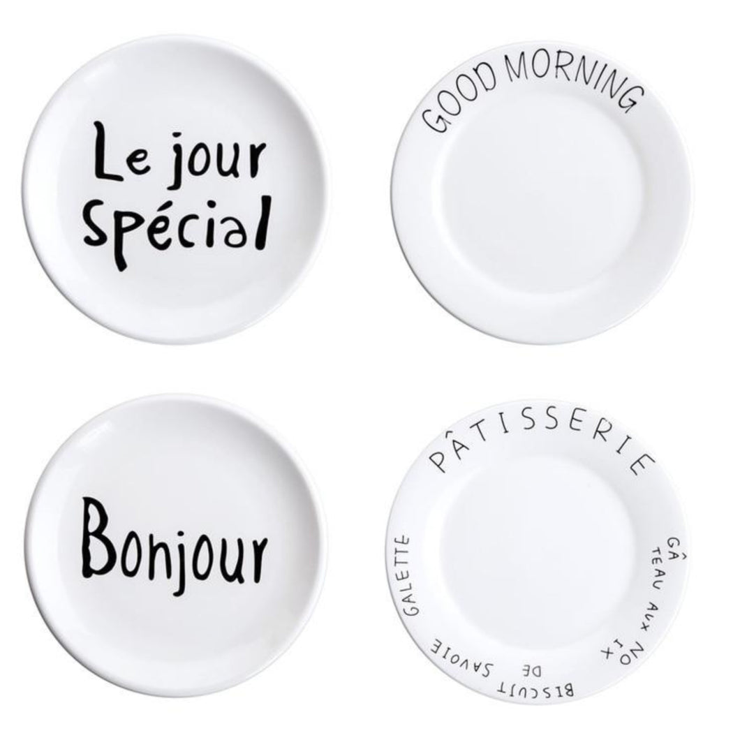 FRENCH BREAKFAST PLATES (SET OF 4) FunkChez