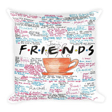 Load image into Gallery viewer, friends tv show sayings printed on a throw cover Funkchez