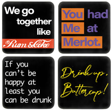 Load image into Gallery viewer, funky bar coasters set of 4 - FunkChez