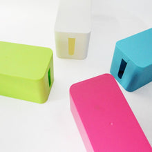 Load image into Gallery viewer, Connexion box organizer for cables in different colors - pink, yellow, white and blue