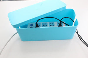 Blue Connexion box organizer for cables and spyguard 