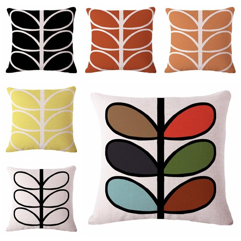 funky leaves throw cushion cover set of 6 - FunkChez