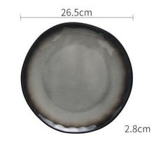Load image into Gallery viewer, greyish black 10 inch plate from the grak dinnerware collection- FunkChez