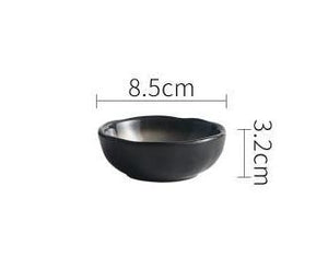 greyish black sauce bowl from the grak dinnerware collection- FunkChez