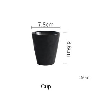 greyish black cup from the grak dinnerware collection- FunkChez