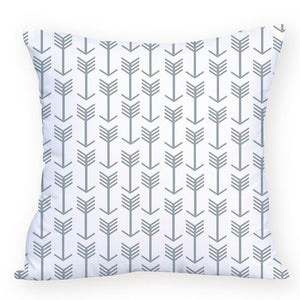 Grey and White cushion covers on cushion pillow