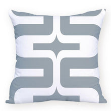 Load image into Gallery viewer, Grey and White cushion covers on cushion pillow