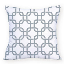 Load image into Gallery viewer, Grey and White cushion covers on cushion pillow