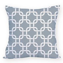 Load image into Gallery viewer, Grey and White cushion covers on cushion pillow