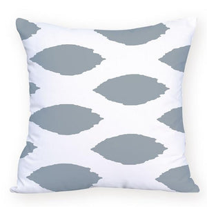 Grey and White cushion covers on cushion pillow