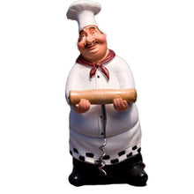 Load image into Gallery viewer, 1 chef figurine statue holding a large wine bottle opener