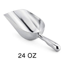 Load image into Gallery viewer, large 24 oz sized silver coloured ice scooper
