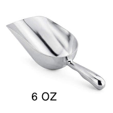 Load image into Gallery viewer, small 6 oz sized silver coloured ice scooper