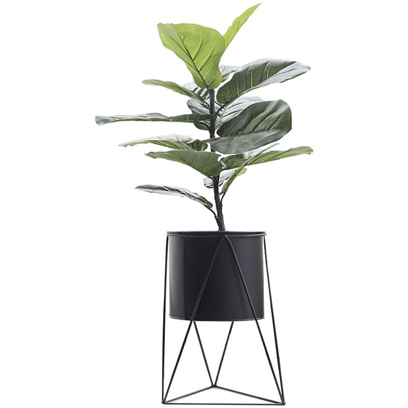 INNO BLACK COLOR FLOOR PLANTER WITH PLANT- FUNKCHEZ