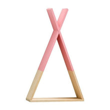 Load image into Gallery viewer, PINK AND WOOD COLOUR KIENNE WALL RACK