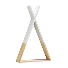 Load image into Gallery viewer, WHITE AND WOOD KIENNE WALL RACK