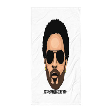 LENNY KRAVITZ FACE POP ART PRINTED ON A BEACH TOWEL  FunkChez