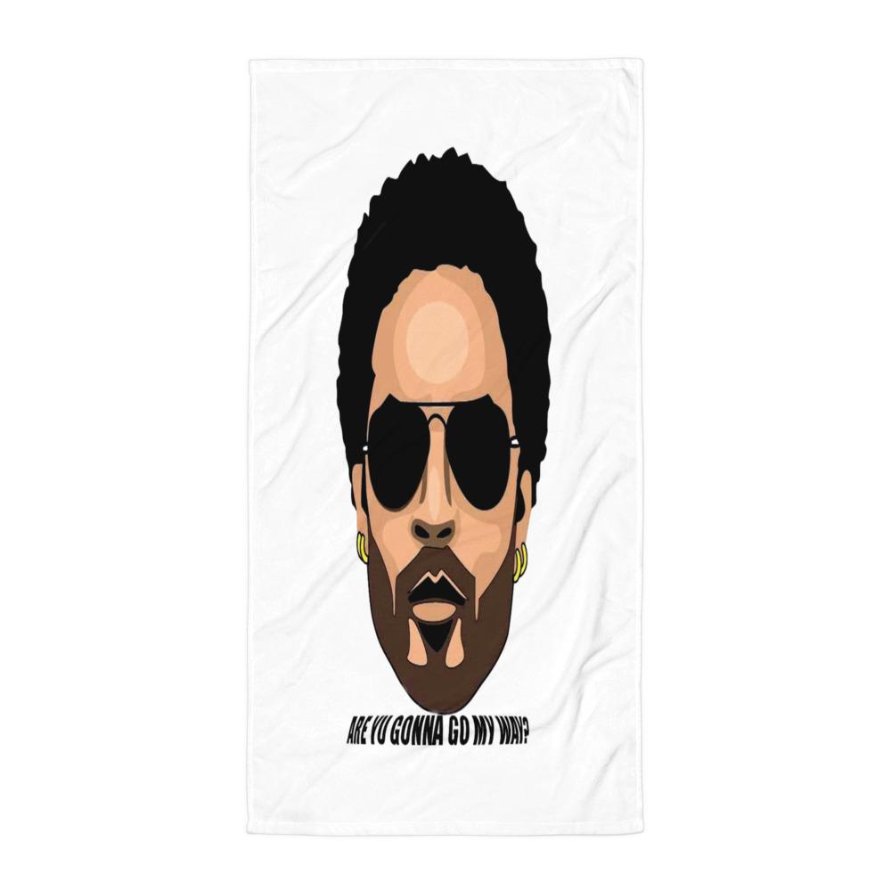 LENNY KRAVITZ FACE POP ART PRINTED ON A BEACH TOWEL  FunkChez