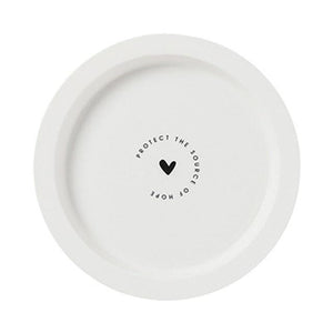 Modern Locus White Designer Plate with Love quote