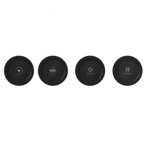 4 Modern Locus Black Designer Plate set with quotes