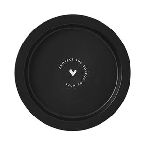 Modern Locus Black Designer Plate with Hope quote